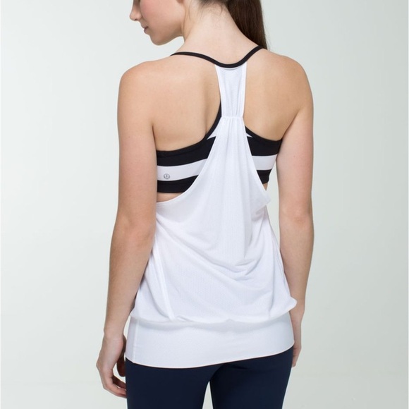LULULEMON - No Limits Tank
White / Straightup Stripe Black White / Black - Picture 1 of 7